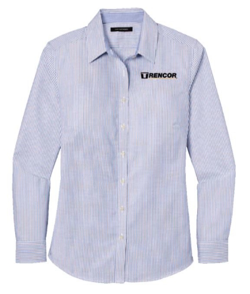 Trencor 2024 Show Kit Ladies Port Authority SuperPro Oxford Stripe Shirt 