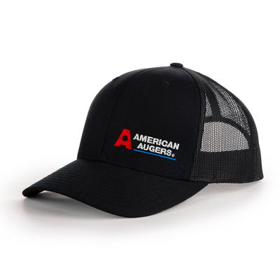 American Augers Black Richardson Hat Front Image on white background