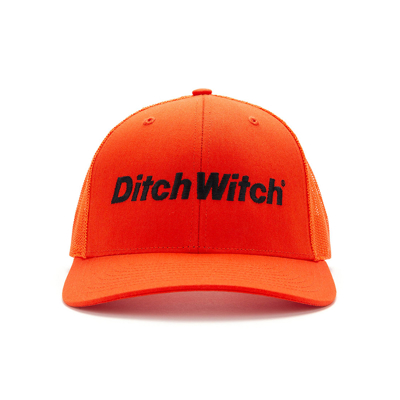 Ditch Witch Blaze Orange Hat Front Image on white background