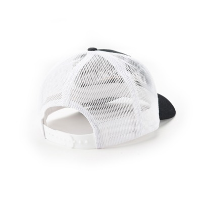 Trencor Black/White Mesh Richardson Hat Front Image on white background