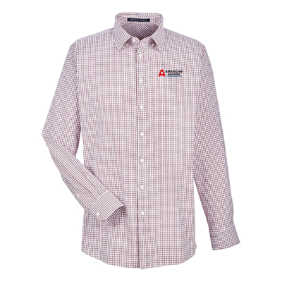 American Augers Devon & Jones Micro Windowpane Button Up Product Image on white background