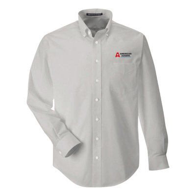 American Augers Devon & Jones Solid Broadcloth Button Up Product Image onwhite background