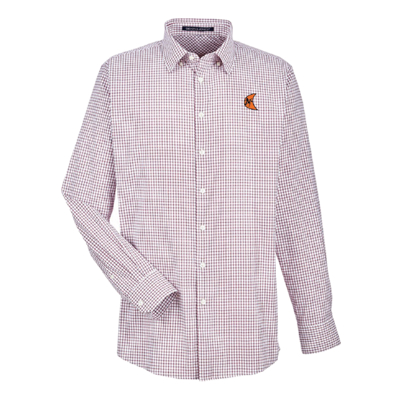 Ditch Witch Devon & Jones Micro Windowpane Button Up Product Image on white background