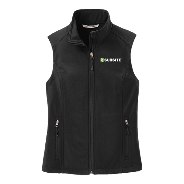 Subsite 2024 Ladies Show Kit Port Authority Core Soft Shell Vest Product Image on white background