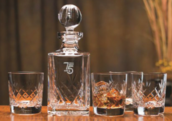 Picture of 75th Anniversary Decanter Set With Custom Ice Mold