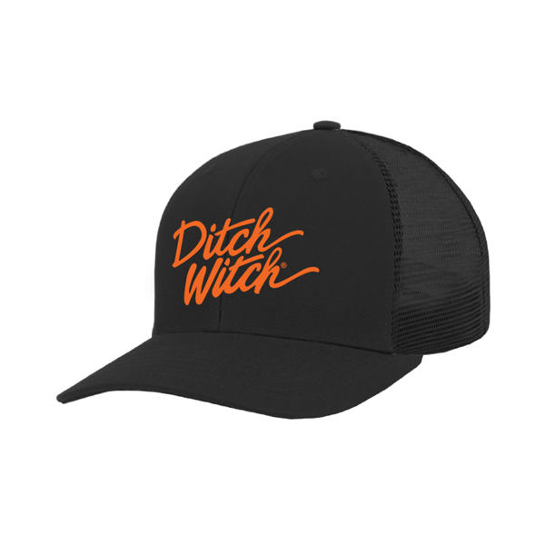 Ditch Witch Script Hat Front Image on white background