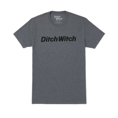 Image of a gray tee with black Ditch Witch logo 