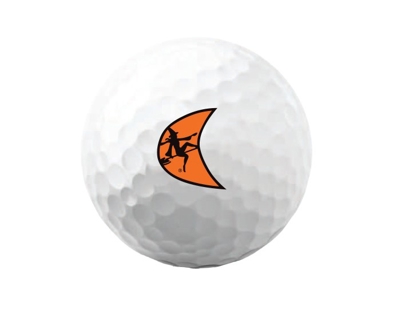 Image of a white Golf Ball with a Ditch Witch logo on it