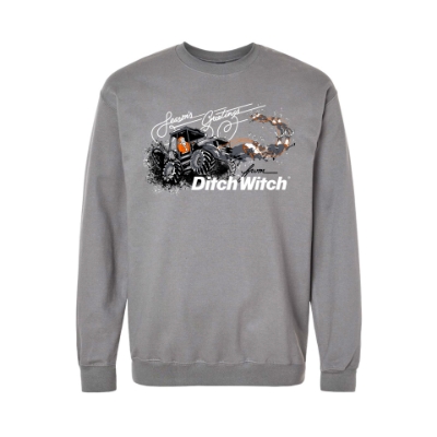 Ditch Witch Holiday Sweater Product Image with Season's Greetings from Ditch Witch graphic design on the front