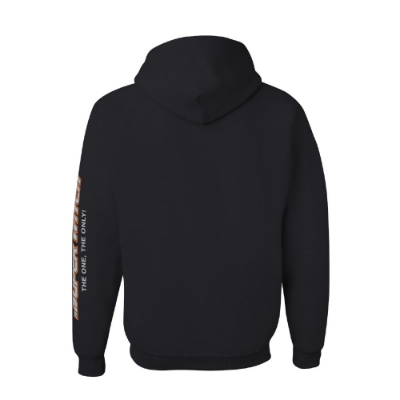 Super Witch Hoodie front view with Ditch Witch logo and sleeve graphic
