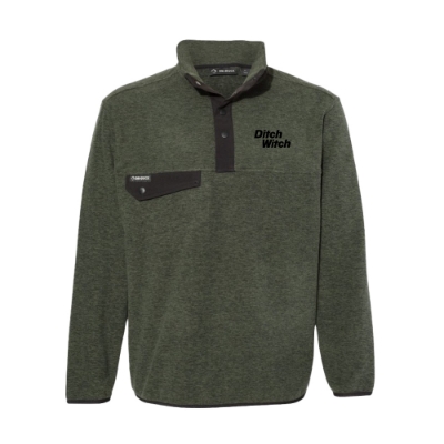 Ditch Witch Denali Fleece Pullover in olive green with embroidered logo