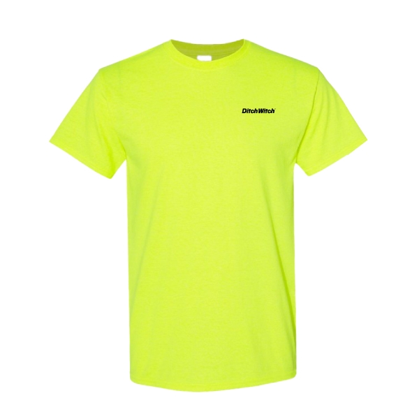 Ditch Witch Safety Green short-sleeve tee with logo on left chest.