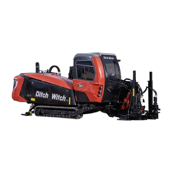 Limited Edition Ditch Witch 1:32 AT32 Diecast Drill Model front and side view
