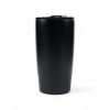 Black Subsite Himalayan Tumbler back view with smooth matte finish and black lid.
