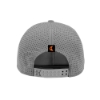 Grey perforated snapback hat with a small orange Ditch Witch logo centered above the adjustable closure.