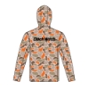 Camo performance hoodie with bold black “Ditch Witch” wordmark printed across the upper back.