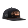 Ditch Witch Black Performance Hat shown from the front left, featuring embroidered Ditch Witch branding, perforated side panels, and an orange-and-black rope accent.