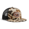 Ditch Witch Duck Camo Patch Hat shown from the front left with camouflage front panels, black mesh back, flat bill, and embroidered Ditch Witch patch.