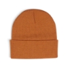 Back view of the brown Ditch Witch DRI DUCK Beanie with a plain knit cuffed design.