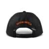 Rear view of the Super Witch Cap showing black mesh panels, adjustable snapback closure, and orange “Ditch Witch” embroidery above the opening.