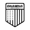 Black Ditch Witch Made in America shield graphic featuring stars and vertical stripes.
